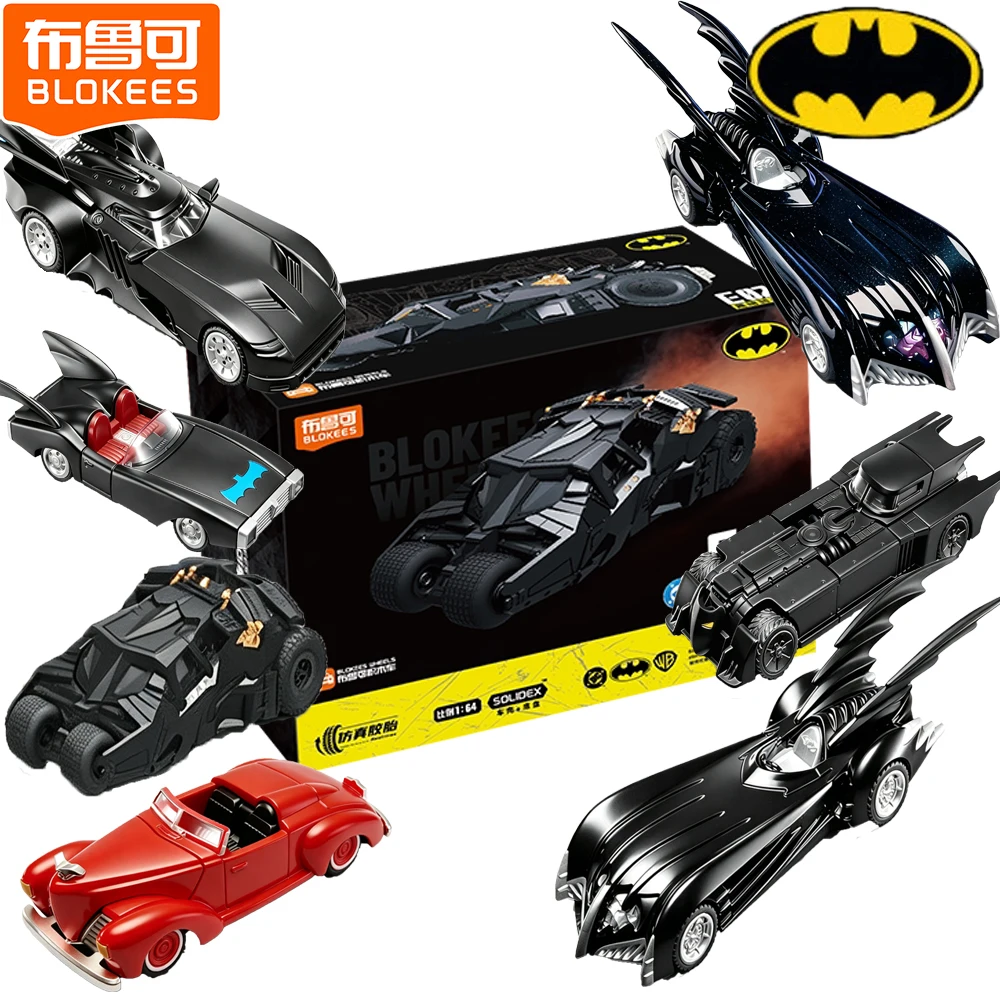 Genuine Blokees THE BATMAN E02 Blind Box Batmobile Collectible Model Assembled Vehicle Collection Display Toys Boys Girls Gifts