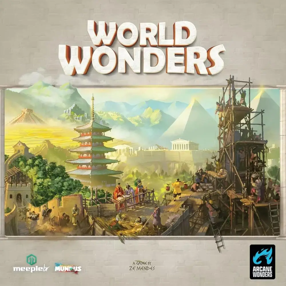 

World Wonders Strategy Board Game by Arcane Wonders | Build Landmarks, Compete Strategically | or 1-5 Players | Ages 14+