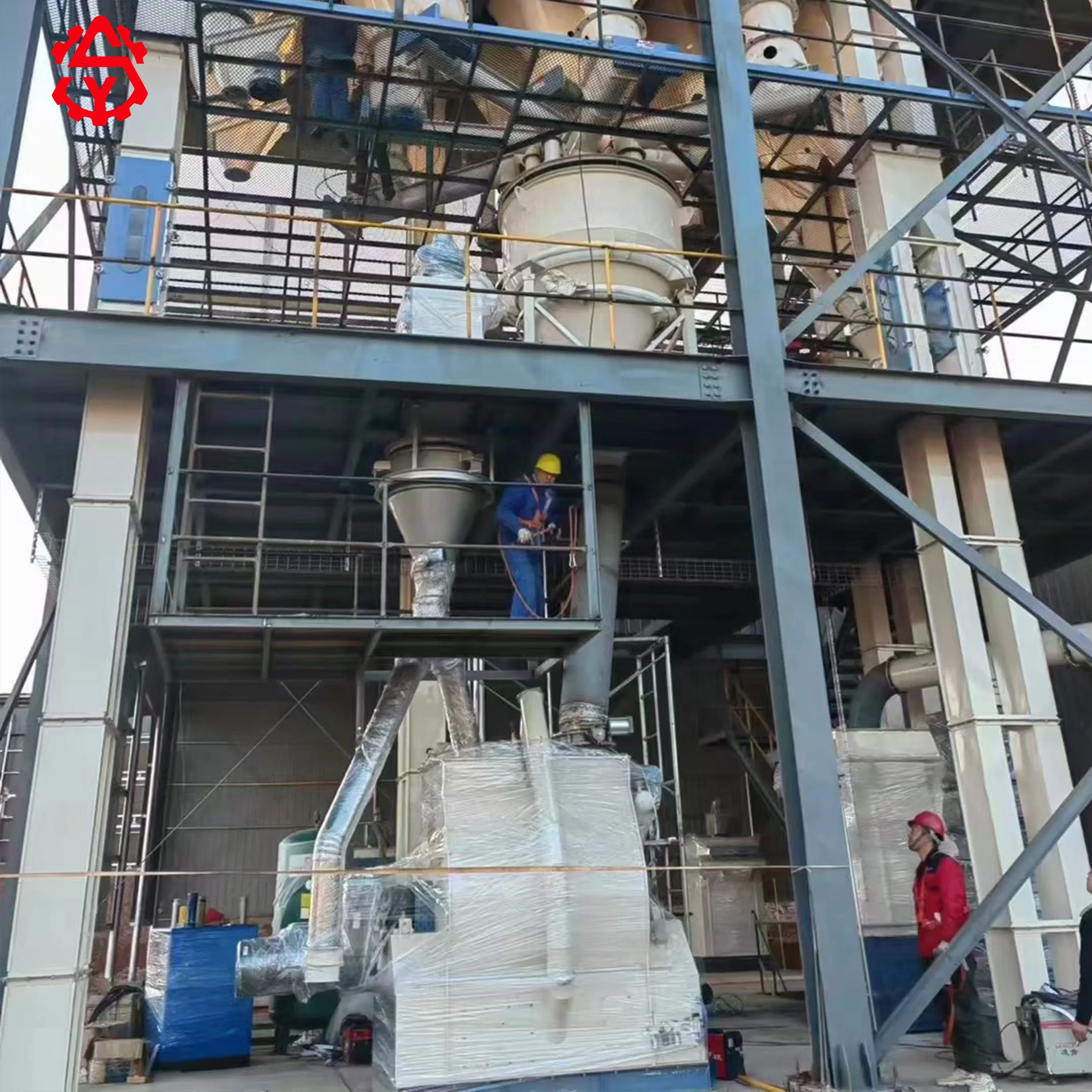 Yongshang High Productivity 8-10 t/h Steel Pellet Making Machines Computer-Controlled Poultry Maize Farm Used Engine Animal Feed