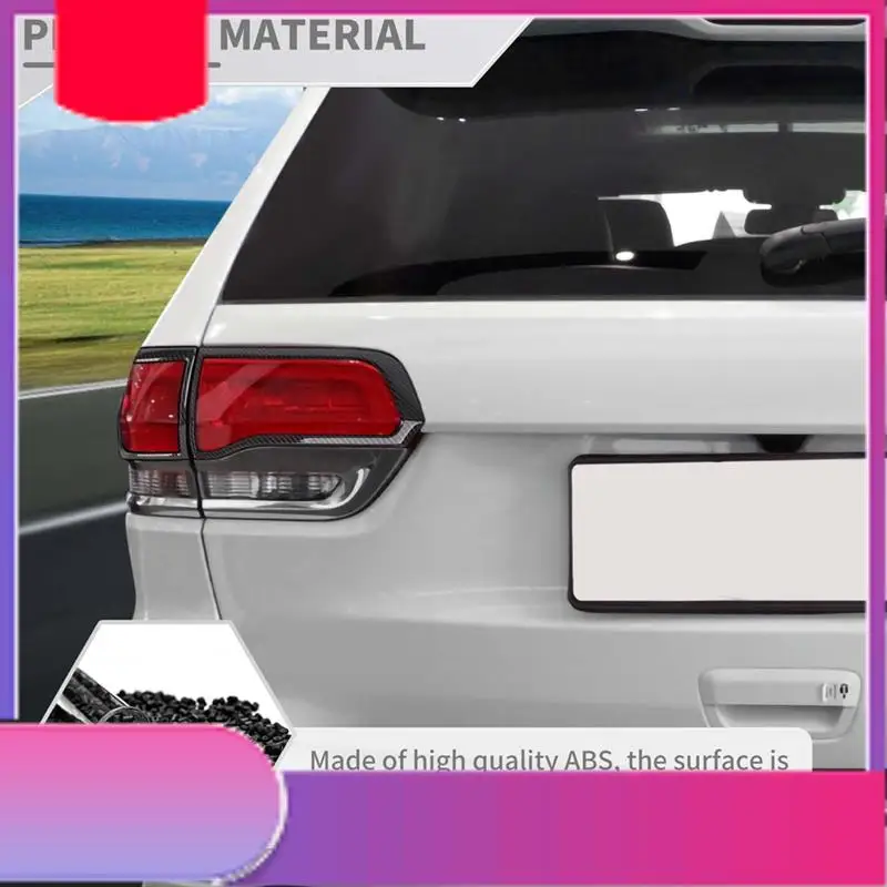 

Tail Light Cover Bezel Trim For Jeep Grand Cherokee 2014-2020 Replacement Parts Accessories ABS Carbon Fiber-Y79A