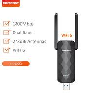 COMFAST WiFi6 USB Adapter AX1800 Wireless WiFi Dongle Network Card 1800Mbps 2.4G/5GHz Usb Adapt Free Drive receptor For Win10/11