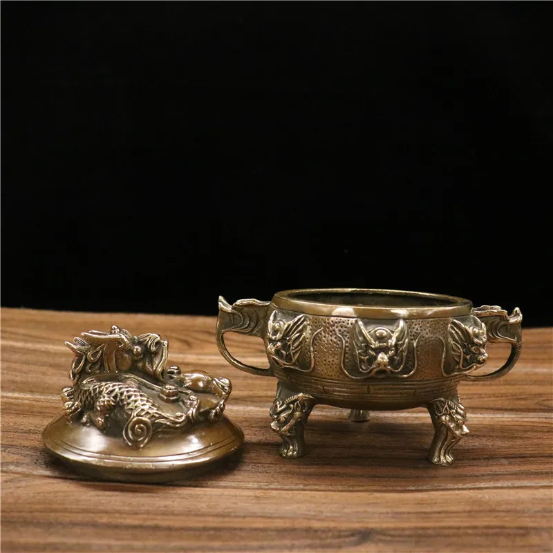 Pure copper , ancient nine-dragon , tools for the incense ceremony, aromatherapy burner, inc