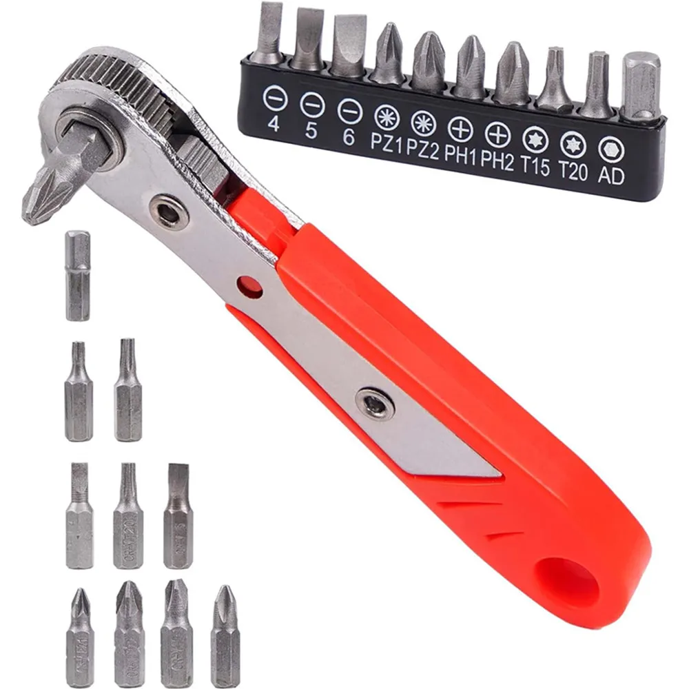 Mini Ratchet Wrench Screwdriver 1/4 Hex Adjustable Quick Release Socket Handle Repair Hand Tool For Car Repair Close Quarters