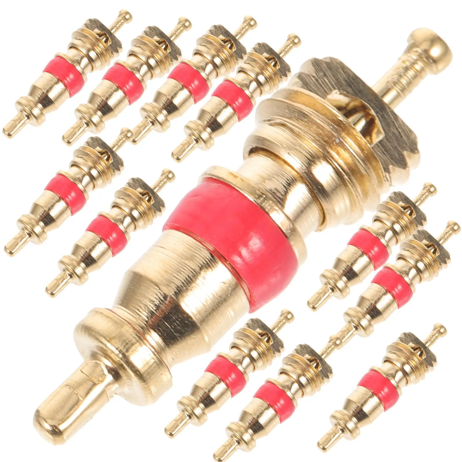 

50 Pcs Copper Valves Core for Bike Use Portable Stem Small Replacement Part Reusable Maintenance Tool Bike