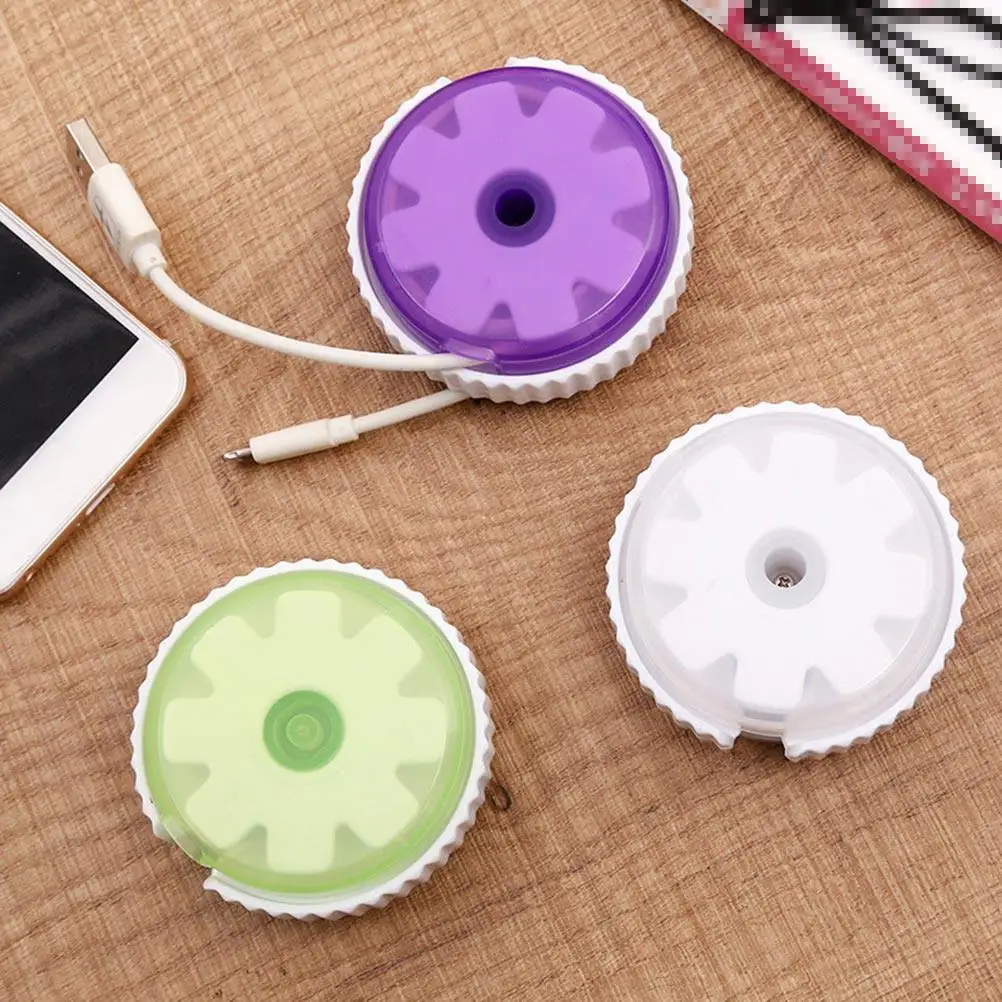 Bright Color Compact Cable Organizer for Headphones Earbuds Laptop Pc Wires Portable Cord Winder Lightweight Pocket Sized