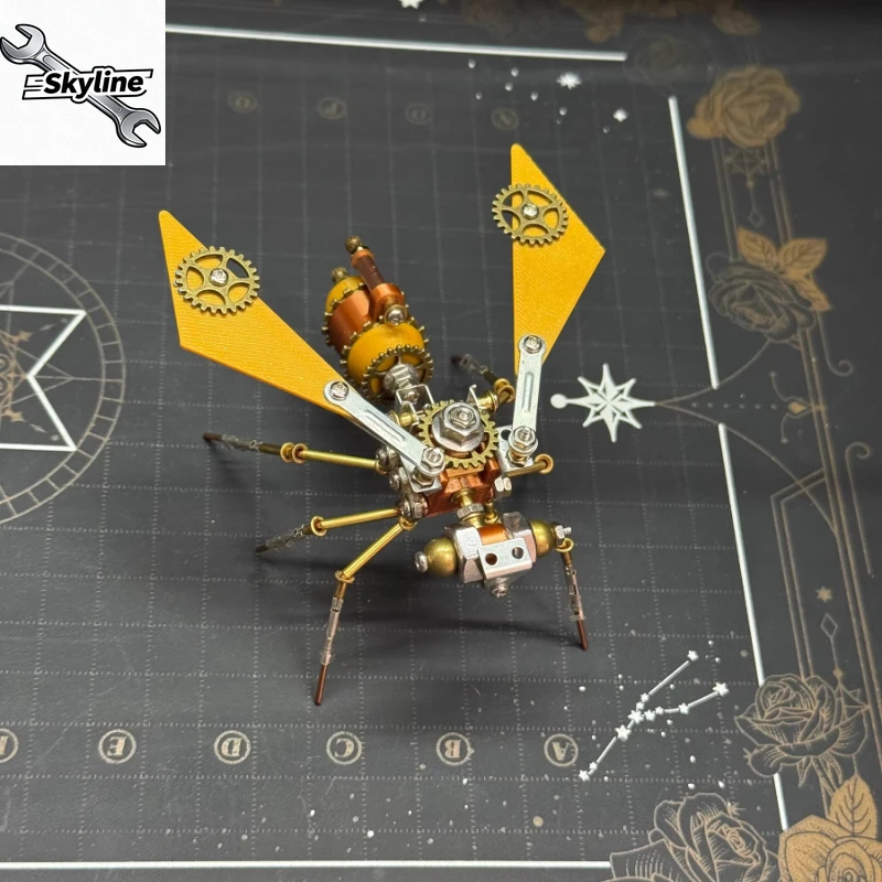 Steampunk mechanical insect gear wasp metal assembly model creative handmade DIY