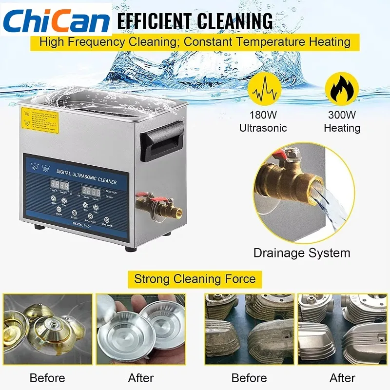 

【Hot】6L Professional Ultrasonic Cleaner Jewelry/Glasses/Tools Digital Timer Ultrasonic Glasses Cleaner Home Jewelry Cleaning Sol