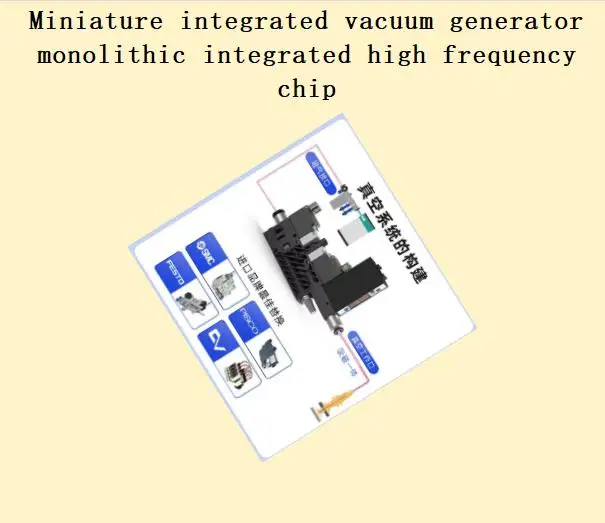 Miniature integrated vacuum generator monolithic integrated high frequency chip