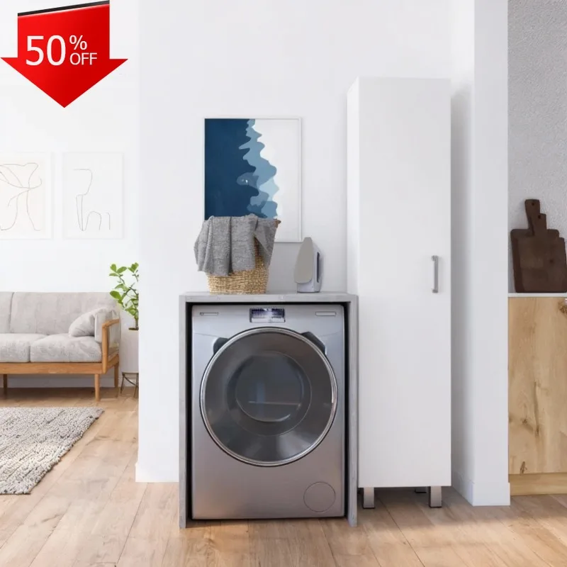 

Multi-purpose Wardrobe Auxiliary Narrow Furniture Washing Machine Locker Shower Storage Closet Over The Toilet Storage Wood