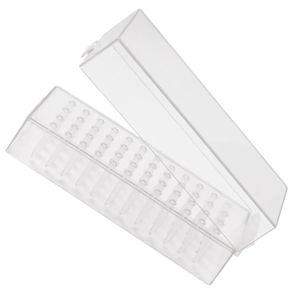 

Nail Drill Bits Storage Box 10 Slots Grinding Head Holder For Manicure Tools Nail Salon Organizer Case Drill Bit Container
