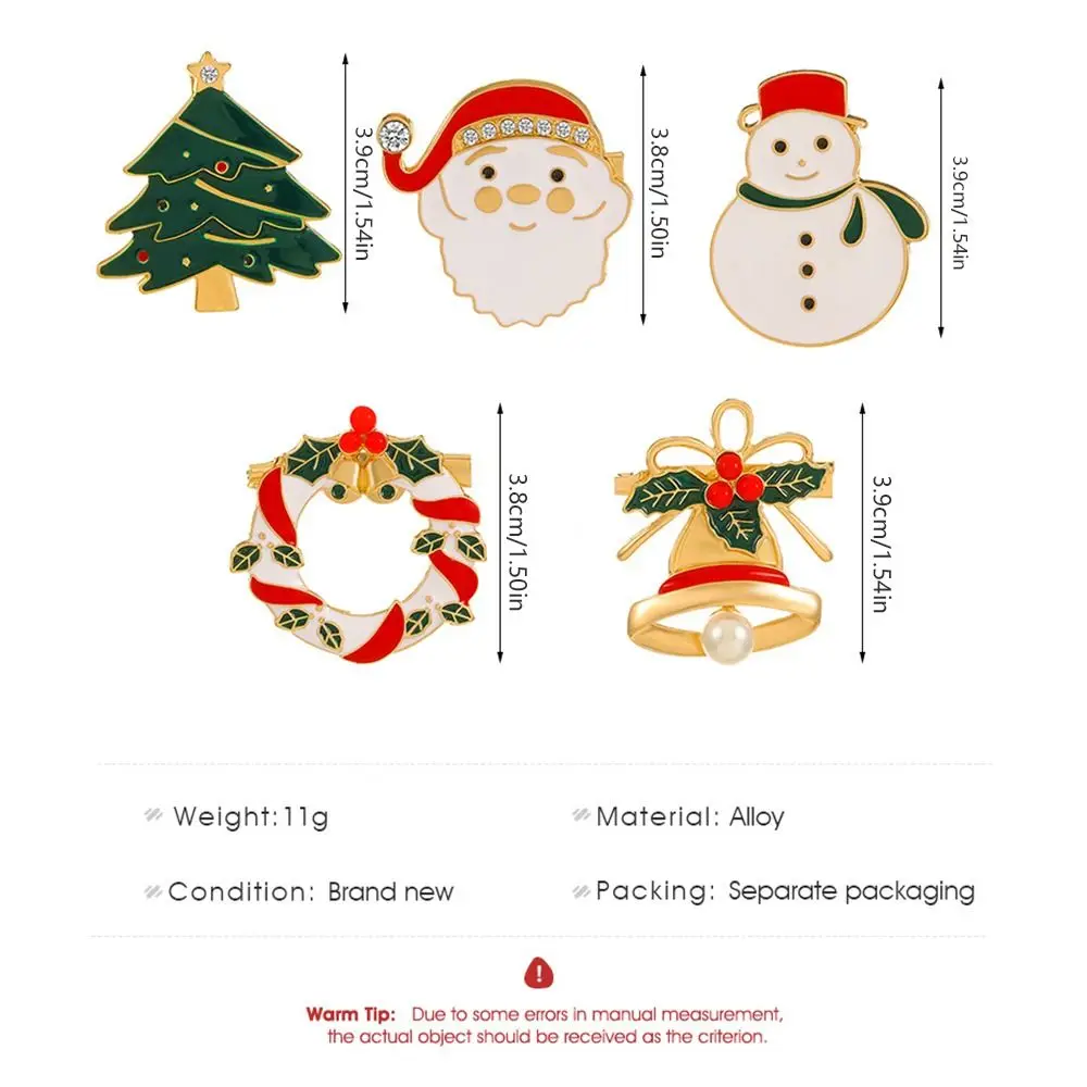 Cartoon Christmas Brooch Snow Man Christmas Tree Santa Claus Enamel Pins Jewelry Accessories Badge Dripping Oil Lapel Pin