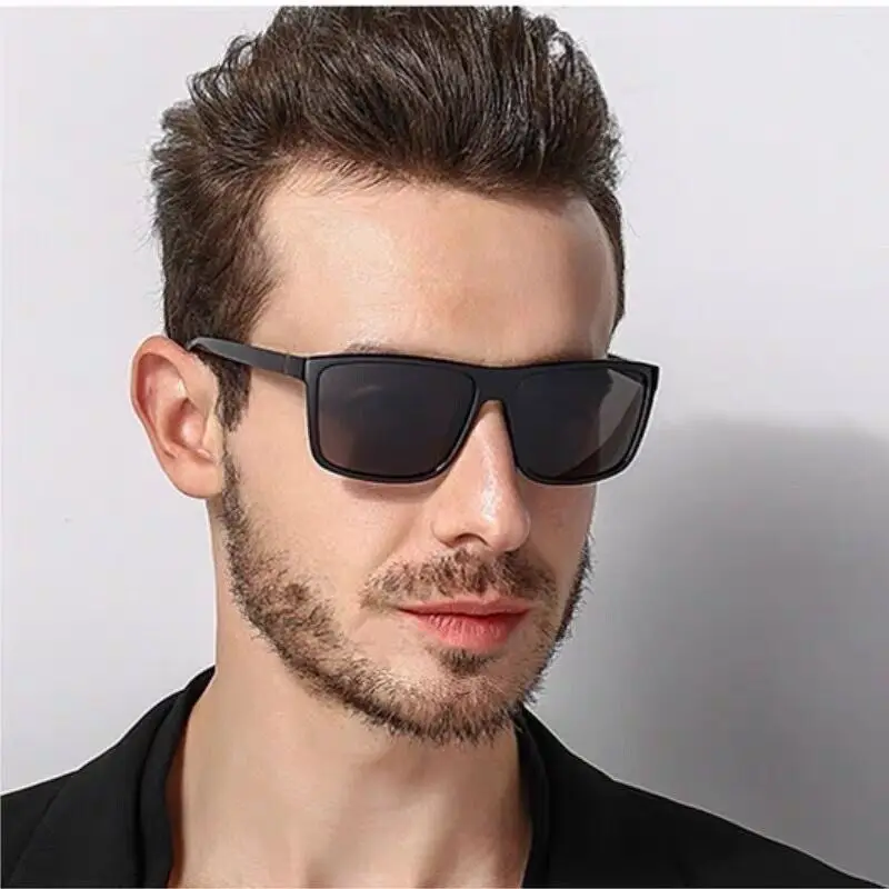 Driving Sunglasses Men Polarized Glasses Outdoor Sports Hiking Fishing Eyewear Unisex Large Square Frame Sun Glasses 2024 New