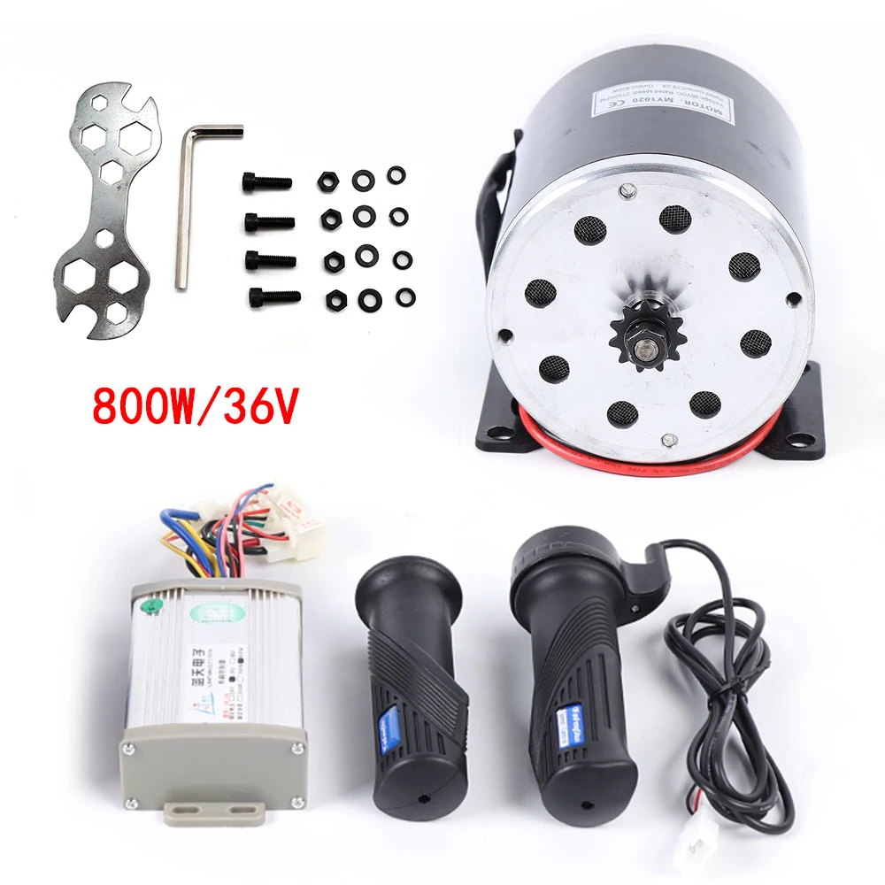 800W 36V skuter elektryczny gokart sterownik silnika szczotkowego 2750RPM zestaw do konwersji jednostka sterująca uchwyt przepustnicy