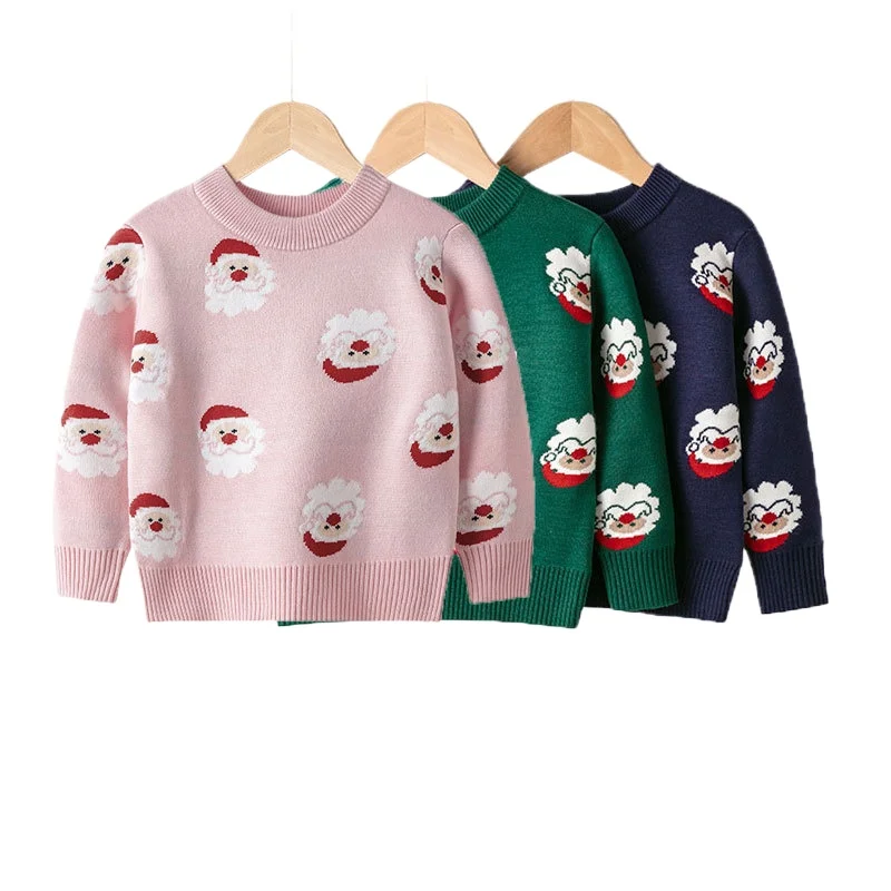 

Cute Christmas Toddler Girls Sweaters Kids Boys Pullover Fall Winter Children's Clothes