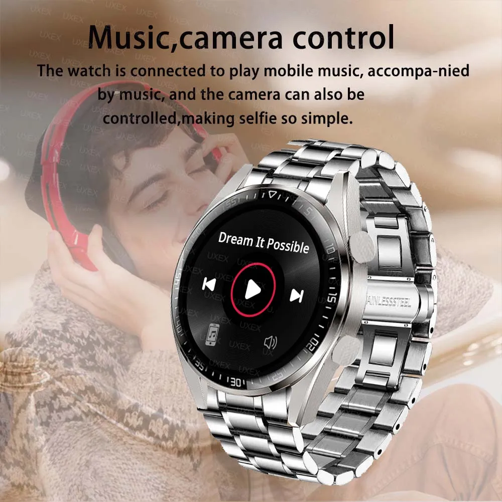 الساعات الذكية الكلاسيكية الرجال النساء HD شاشة بلوتوث دعوة GPS المقتفي الصحة المقتفي هدية عيد Diy بها بنفسك الوجه الساعات متعددة الوظائف #4