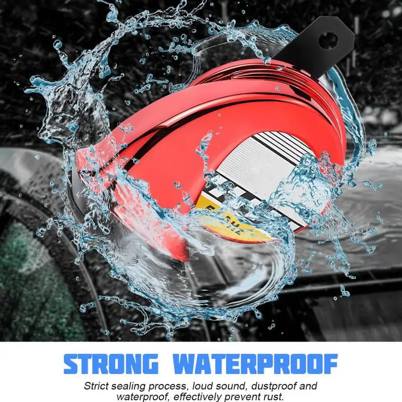 Loud Motorcycle Horn Waterproof 115DB Snail Horn Fashionable Car Air Horn Vehicles Horn For Scooters Mopeds ATVs Karts