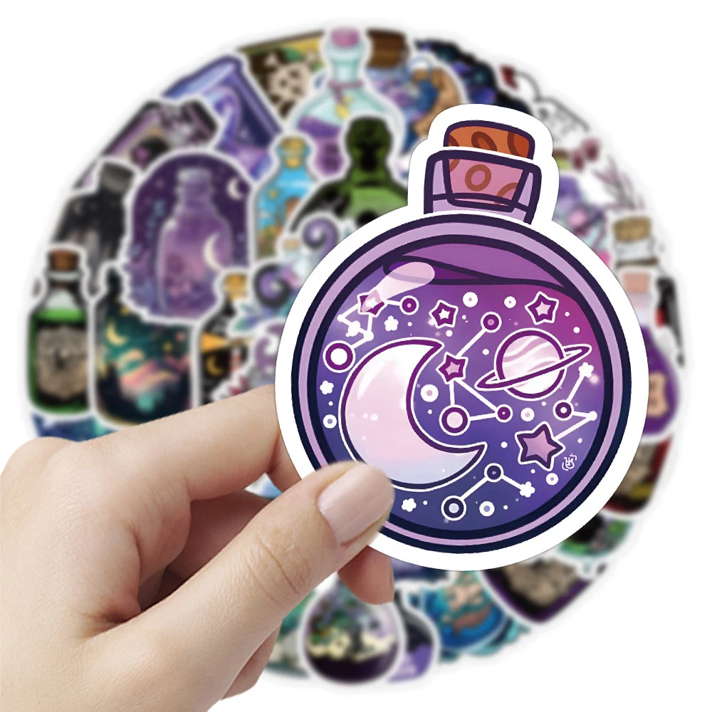 10/30/50pcs Cool Gothic Bottle Magic World Cartoon Stickers Pharmacist Decals Laptop Guitar Skateboard Phone Waterproof Sticker