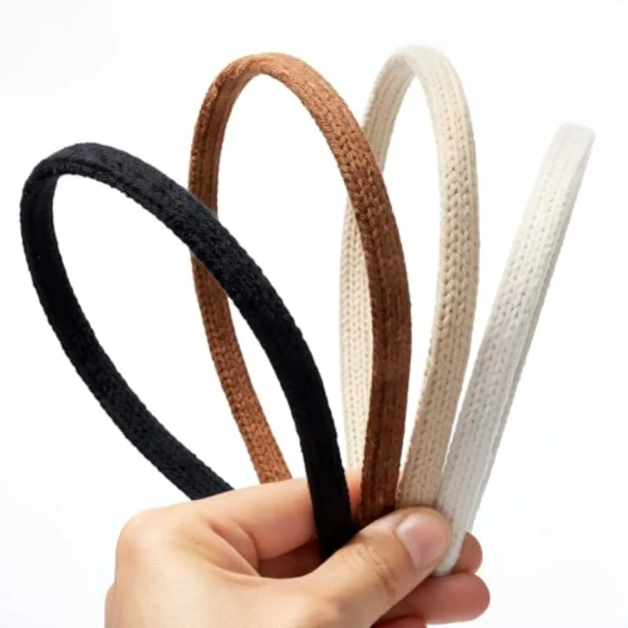 Thin Headbands for Women Girls 4 Pack, Skinny No Headache Comfortable Non Slip Fabric Hairbands, Soft Narrow Elastic Head Bands