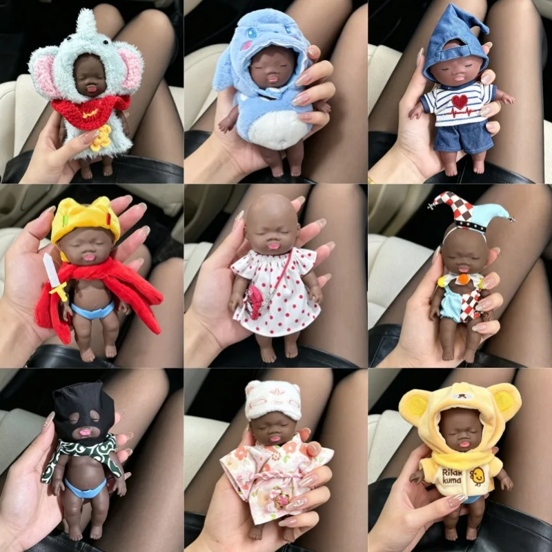 

14cm Black Stress-Relief Toy for Pranking Office Workers, Anxiety-Relief Gadget with Complete Clothing Set, Natasha Silk Black Doll, Creative Squeeze Toy, Slow Rebound Type, Ugly-Cute Cartoon Style, Funny Toy, Stress-Relief Product, for Adult Use