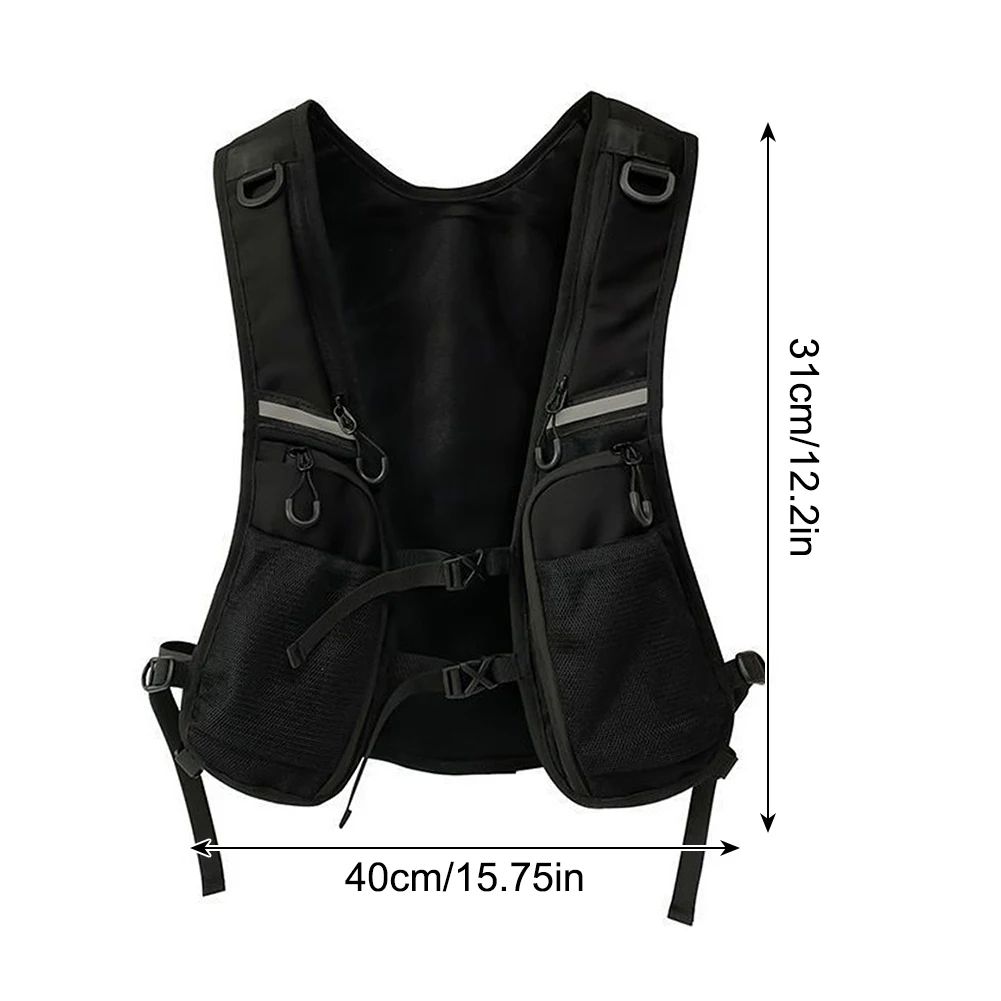 Functional Tactical Vest Reflective Storage Phone Bag Lightweight Chest Bag with Pocket & Extra Storage Fashion Waistcoat