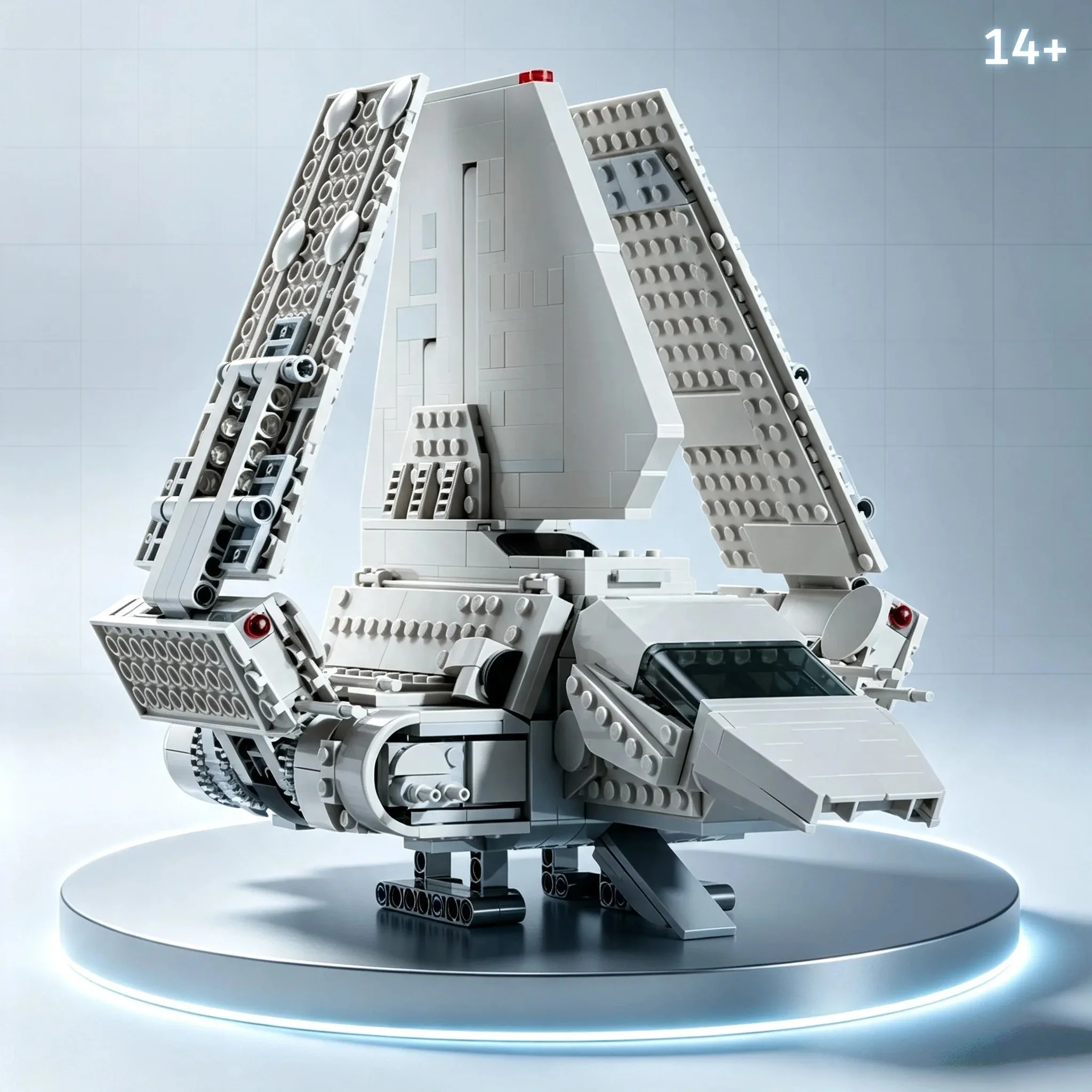961 pièces, ensemble de construction de vaisseau spatial de type « Imperial Lander », modèle MOC, jeu de construction pour adultes, cadeau d’anniversaire ou de fêtes.
