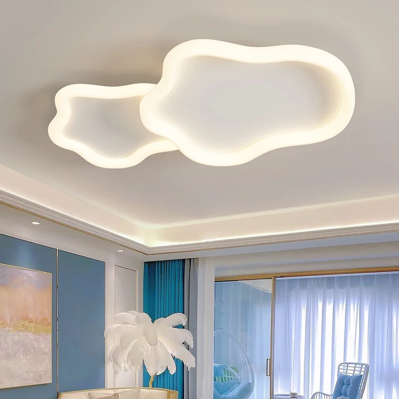 Dimmable White Cloud Lace LED Chandelier For Bedroom Living Room Dining Room Coffee Shop Office Salon Villa Apartment Lighting