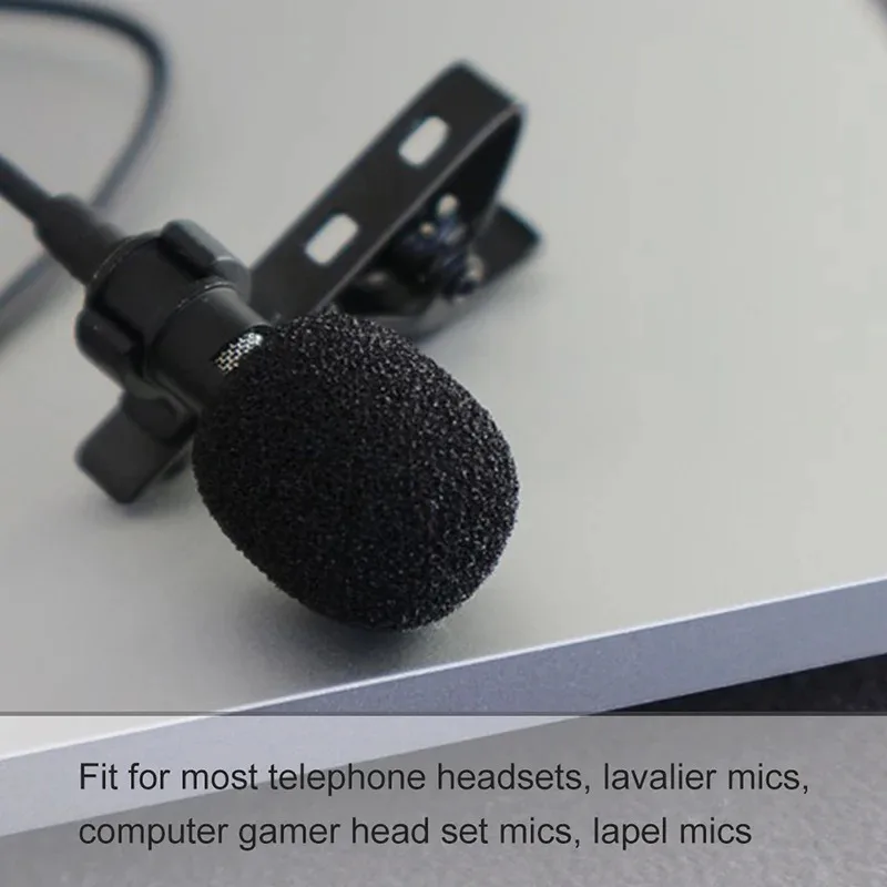 5-200PCs microphone windscreen sponge cover headset mic foam cover protective cap for gooseneck meeting mic image 3