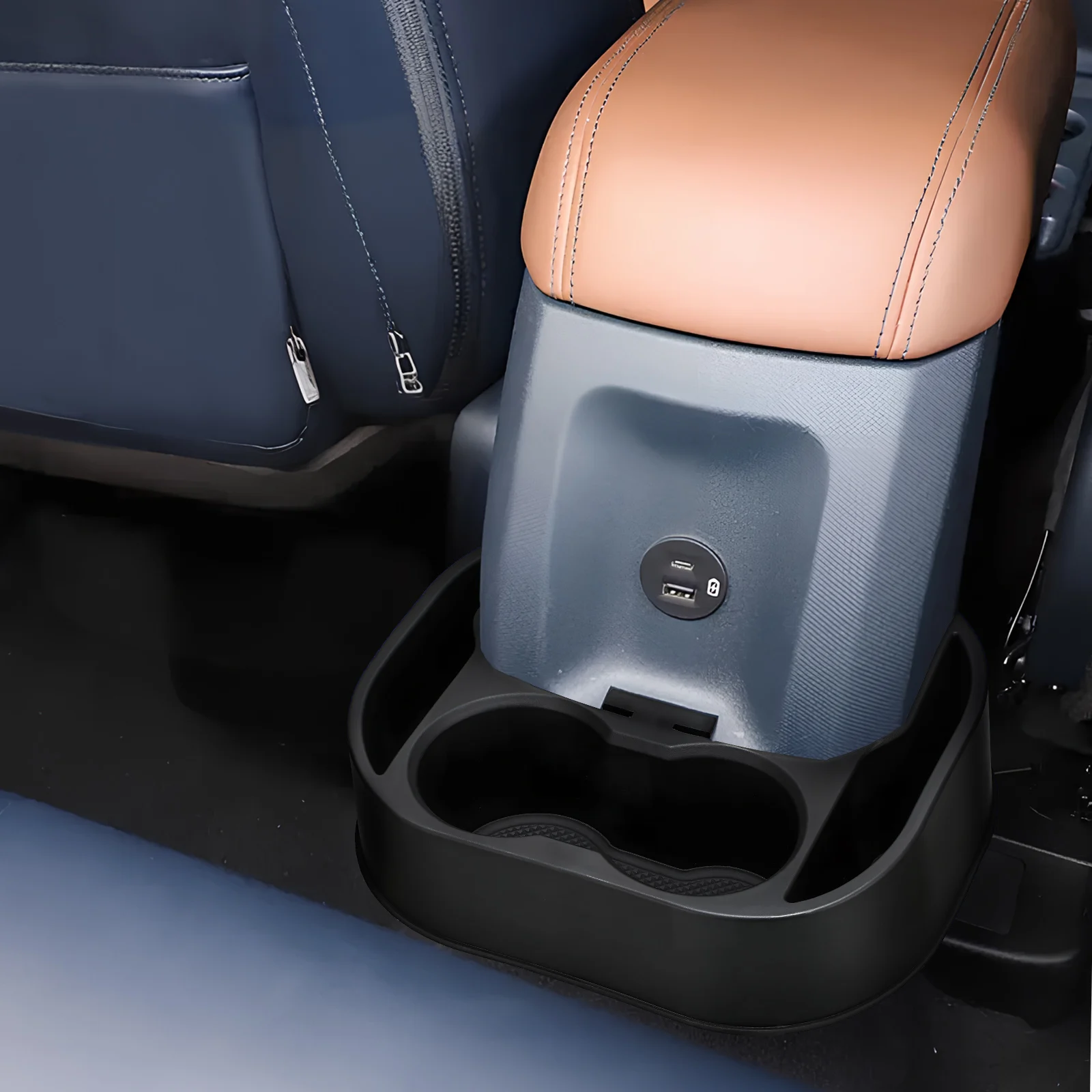 

Pickup Truck Storage Box Large Capacity Car Organizer Rear Seat Cup Holder For Strong Plastic Easy Install Safe Use