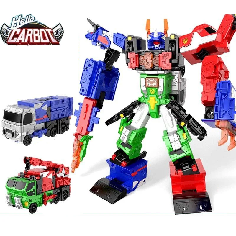 Olá carbota robô brinquedo 2 em 1 gelo-fogo guerra deus transformando carro figura de ação 11.8 ''/30cm veículo robô modelo presente para crianças meninos