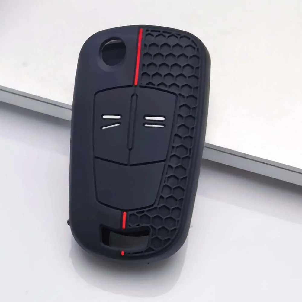 Silicone Car Remote Key Case Cover Shell Fob for Opel Vauxhall Astra H Corsa D Vectra C Zafira Astra Vectra Signum 2/3BNT