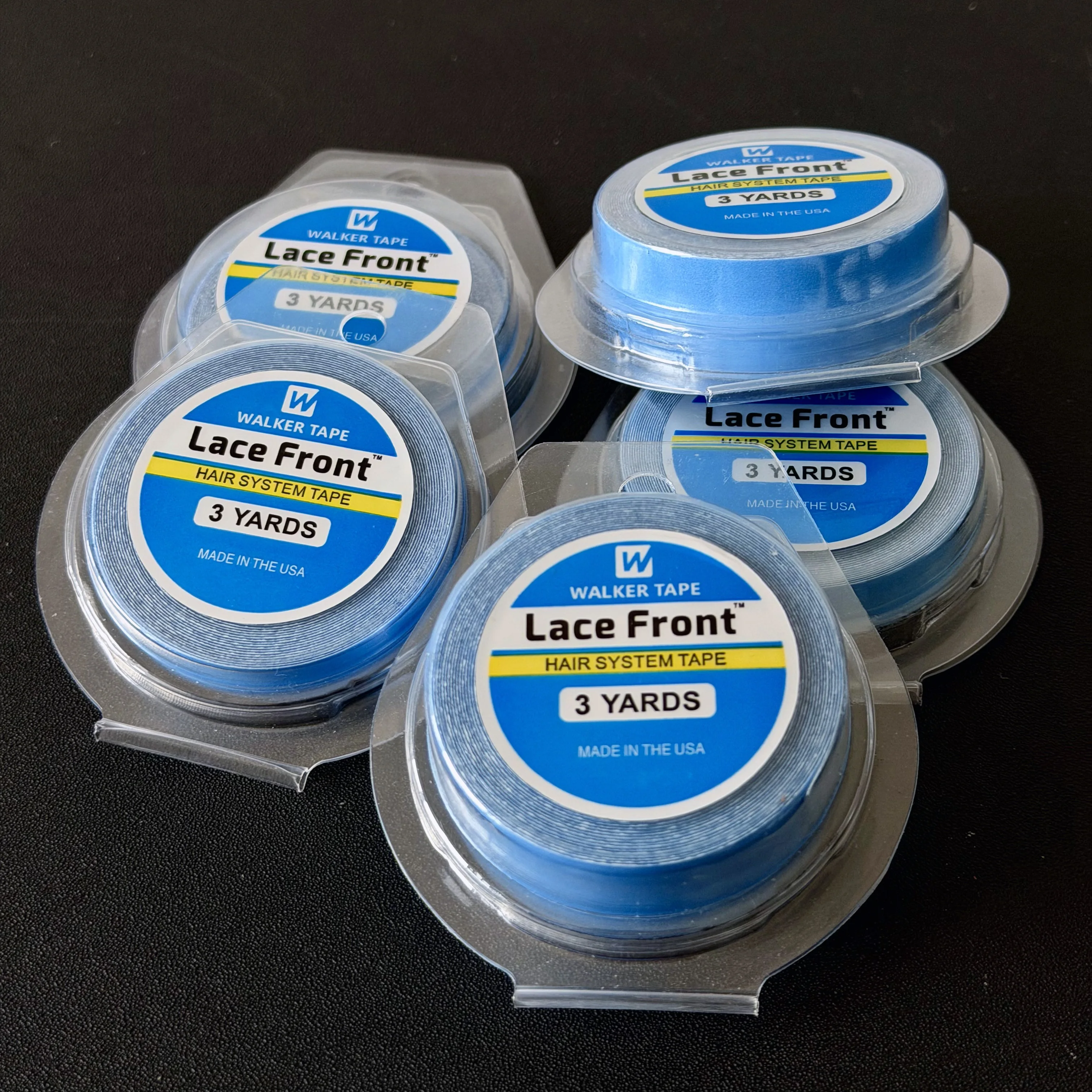 

Walker Lace Front Blue Adhesive Tape 3 Yards Hair System Tape for Wig Toupee Multiple Width Options with Shell Packaging