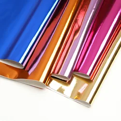 90cm*137cm Mirror Shiny Glossy PU Faux Leather Sewing Fabric Sheets Electroplate Laser DIY Bag Bow Earring Craft Material