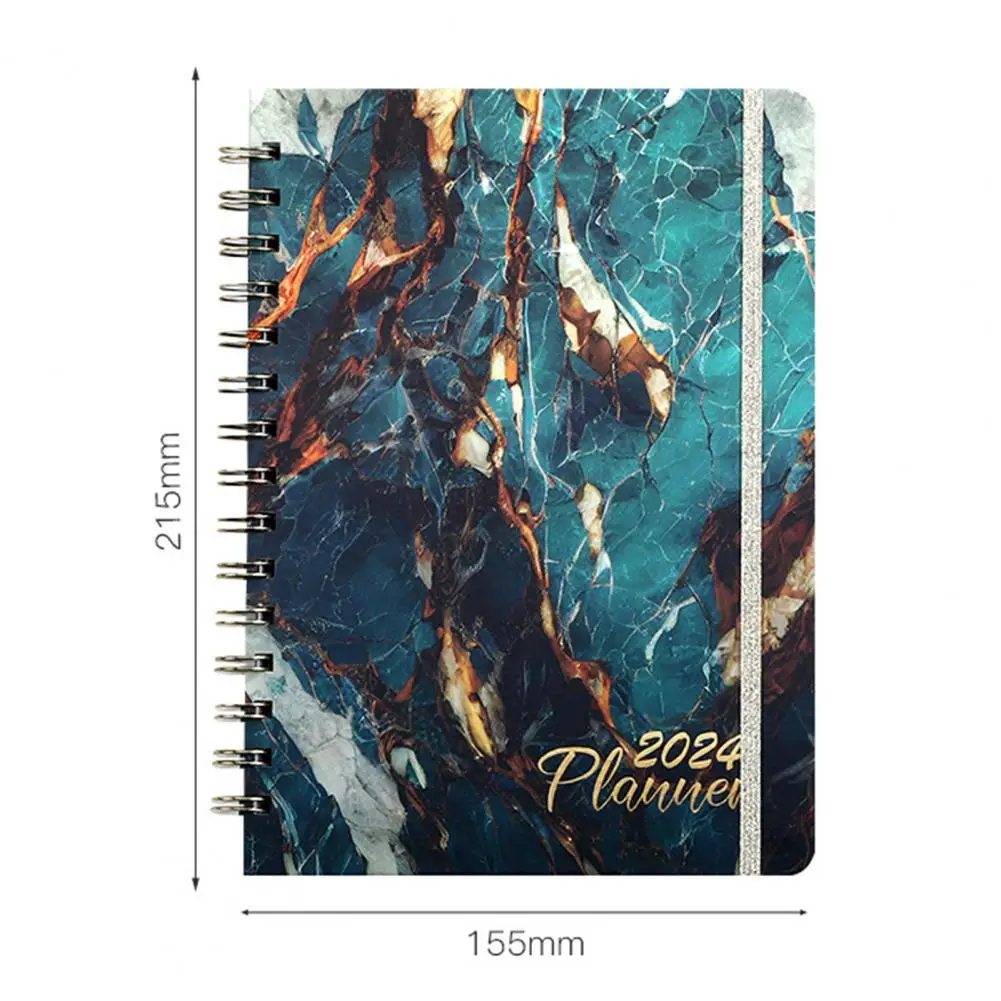 A5 Loose-leaf Agenda Planner Notebook Weekly Monthly Planner Premium Thickened Page Coil Ring Notepad Calendar Office Supplies