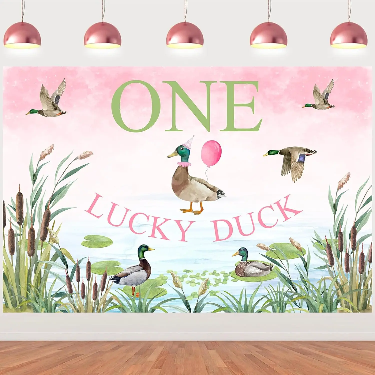 

Duck Hunting First Birthday Decor One Lucky Duck Backdrop Mallard Duck 1st Birthday Party Decor Supplies