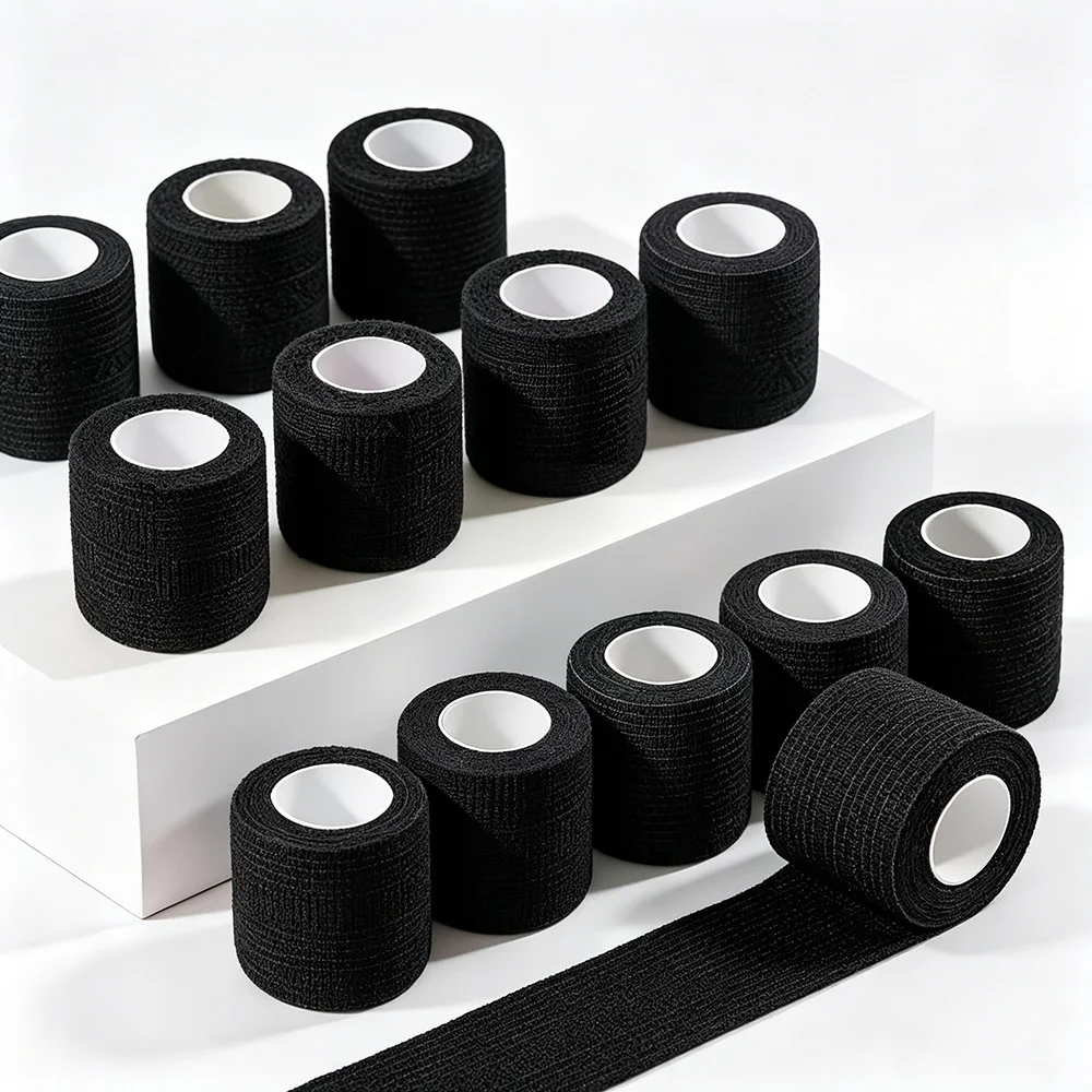 

Самоклеящаяся эластичная повязка для татуировок, дышащая, водонепроницаемая, противоскользящая лента-обмотка, защитный чехол для рукоятки тату-машинки