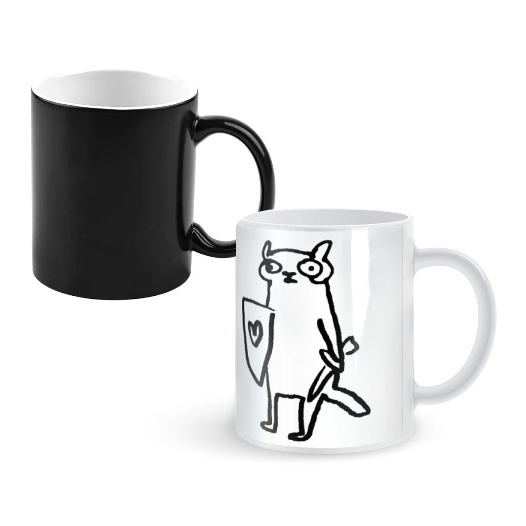 

Warrior CatCoffee Mugs And Mug Creative Color Change Tea Cup Ceramic Milk Cups Novelty Gifts