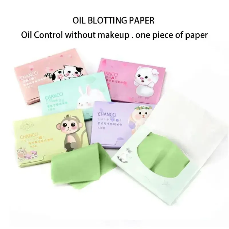 Draagbare olie-blotting rijstvellen Gezichtsolie-absorberend papier Pack Oil Control Gezichtsverzorgingsproducten voor mannen en vrouwen