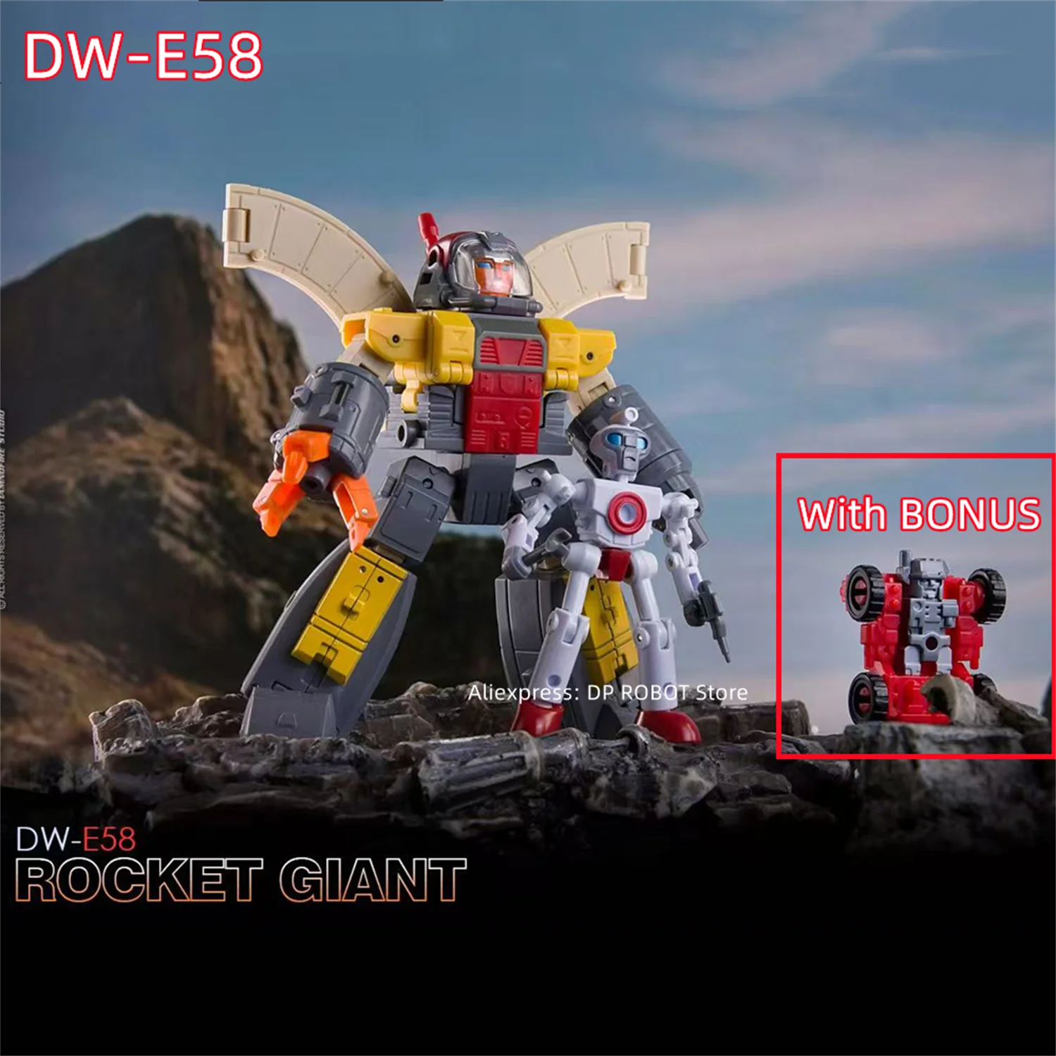 

【Pre Sale With BONUS] 】Transformation Dr.Wu DW-E58 DWE58 Rocket Giant Omega SP Mini Action Figure With Box