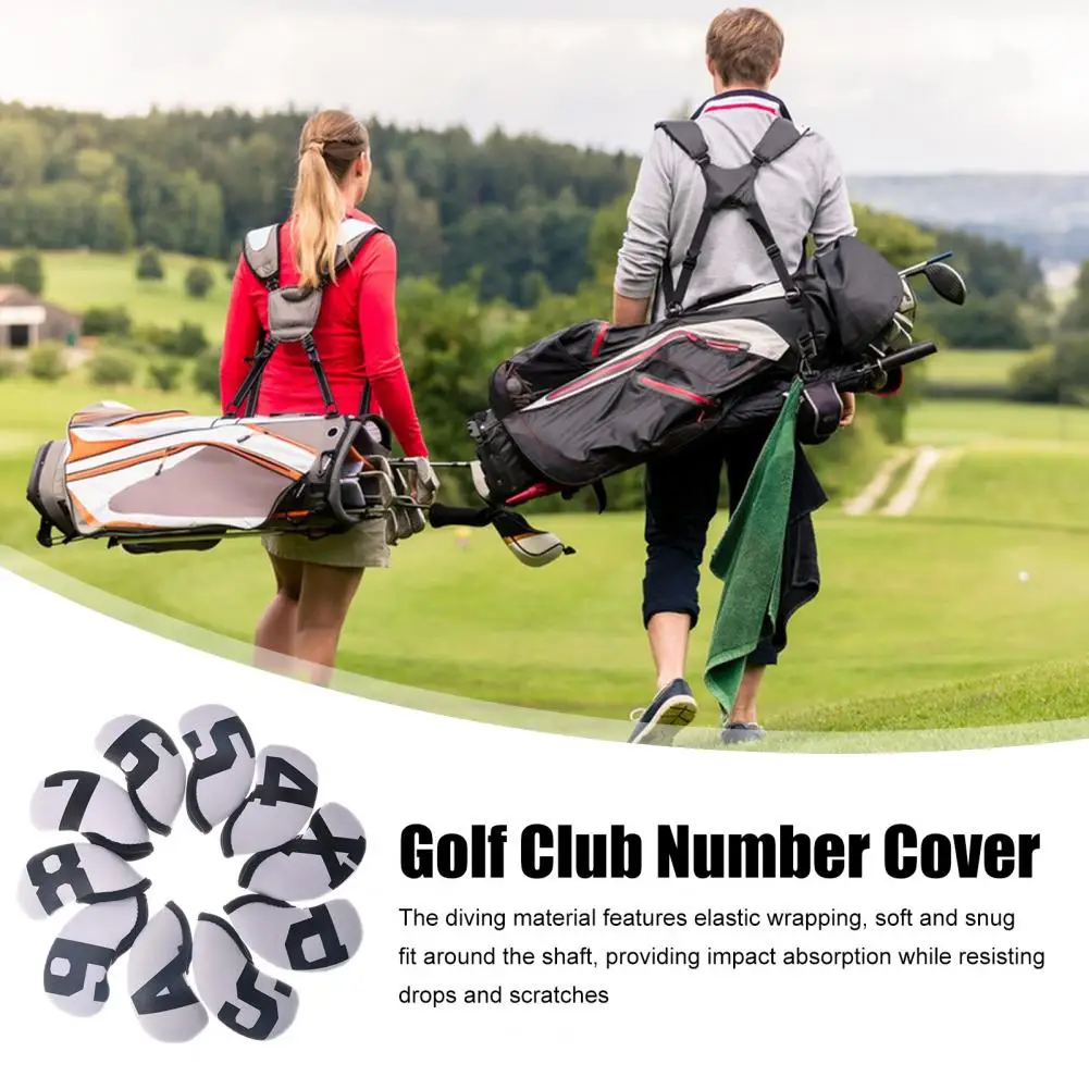 10 Piece Golf Head Covers 10pcs Waterproof Neoprene Golf Iron Club Covers Numbered Wedge Headcovers Durable Golf Club Protection