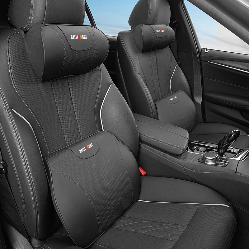 

Car Accessories Seat Headrest Lumbar Support Memory Foam Neck Pillow For Mitsubishi RALLIART Lancer EX Outlander Asx L200 Pajero