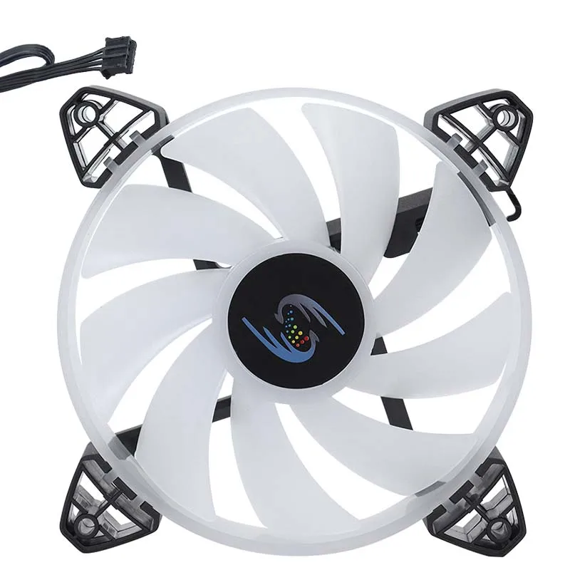 120mm PC Case Fan RGB Cooling Fan Cpu Cooler Fan Wireless 4Pin PWM LED Case Fans Computer Case Fan Chassis Cooling Ventilador view 6