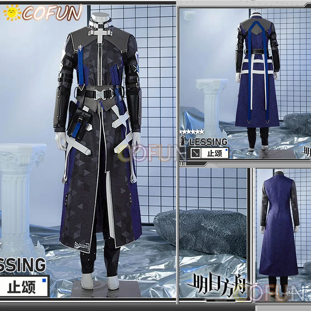 COFUN [Customized] Arknights NEW OPERATOR LESSING Cosplay Costume Halloween Game Suit Men Long Jacket Coat Shirt Pants