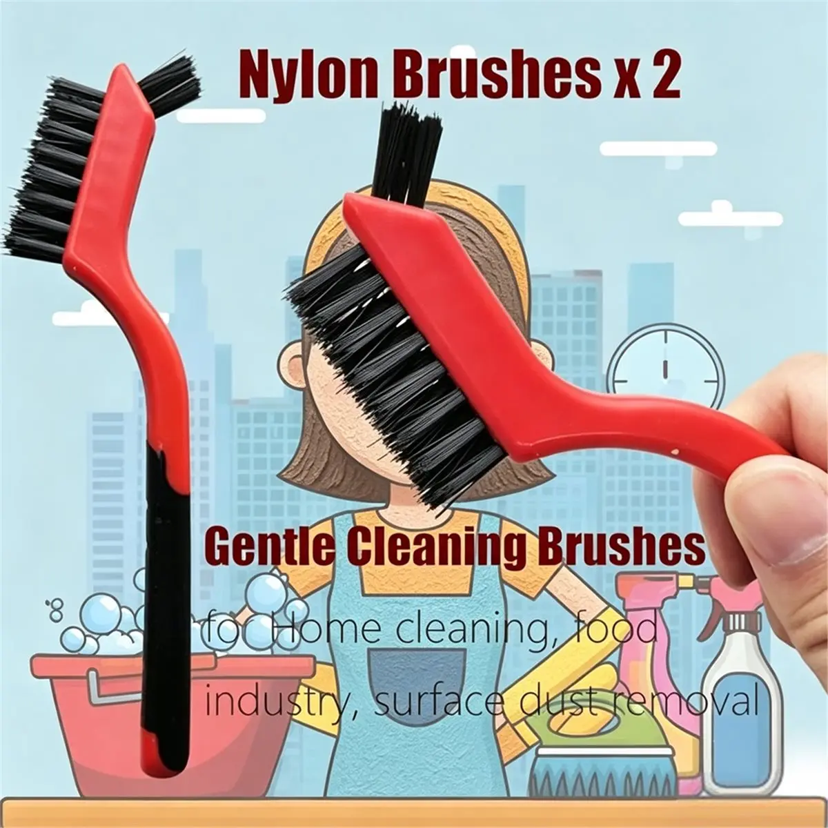 Small Wire Brush Set for Cleaning and Removing Rust From Holes, Contains 6 Brushes.