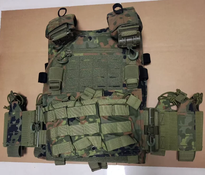 

Тактический жилет Flecktarn (Германия), камуфляж для активного отдыха, мужской, зеленый, винтажный, для джунглей