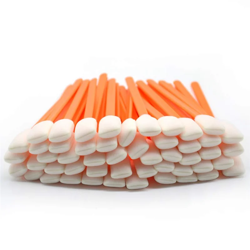 100 peças de cotonetes de espuma varas de esponja de cotonete de detalhamento de sala limpa para impressora jato de tinta, instrumentos ópticos, sensores de câmera