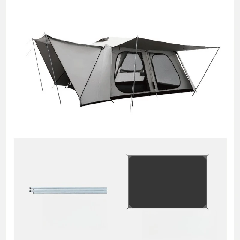 

Two bedrooms and one living room luxury villa tent outdoor camping double-layer rainproof automatic living room tent