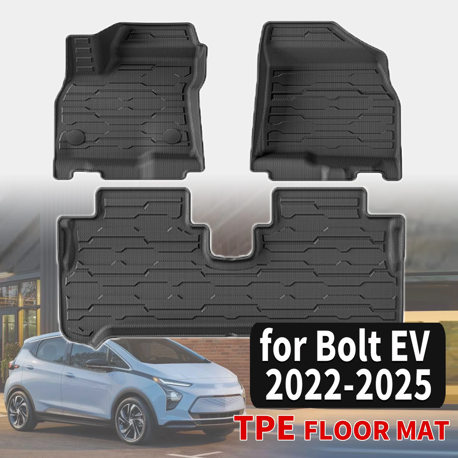 

for Chevrolet Chevy Bolt EV 2025 2024 2023 2022 (Not fit for EUV) 3D Maxpider Style TPE All-Weather Floor Mats Accessories