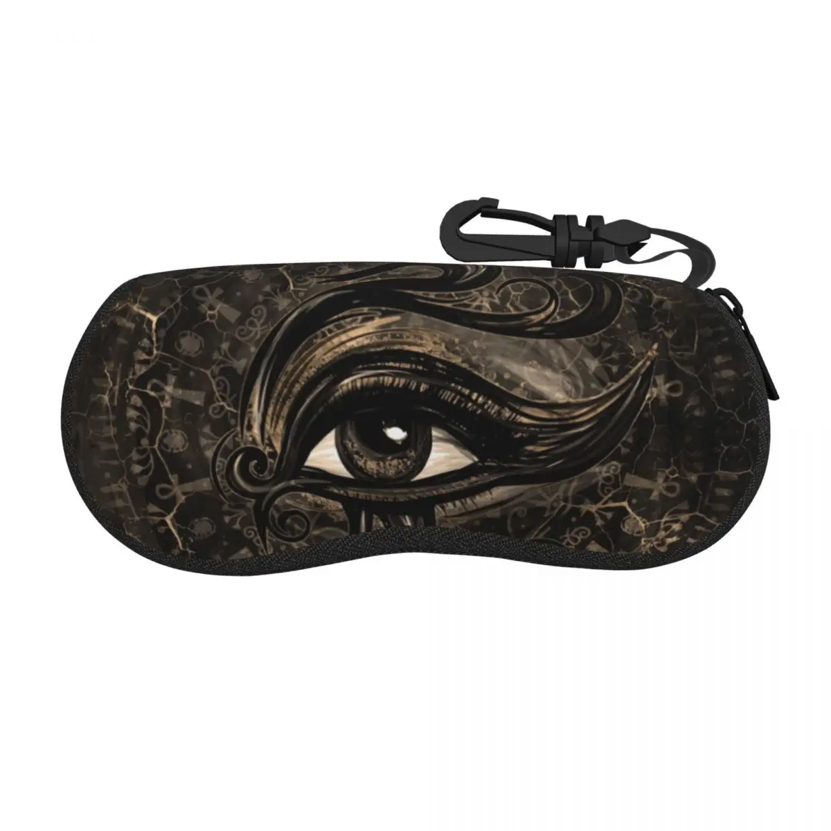 Custom Egyptian Eye Of Horus Shell Glasses Case Unisex Fashion Wadjet Digital Art Eyeglasses Case Sunglasses Protector Box