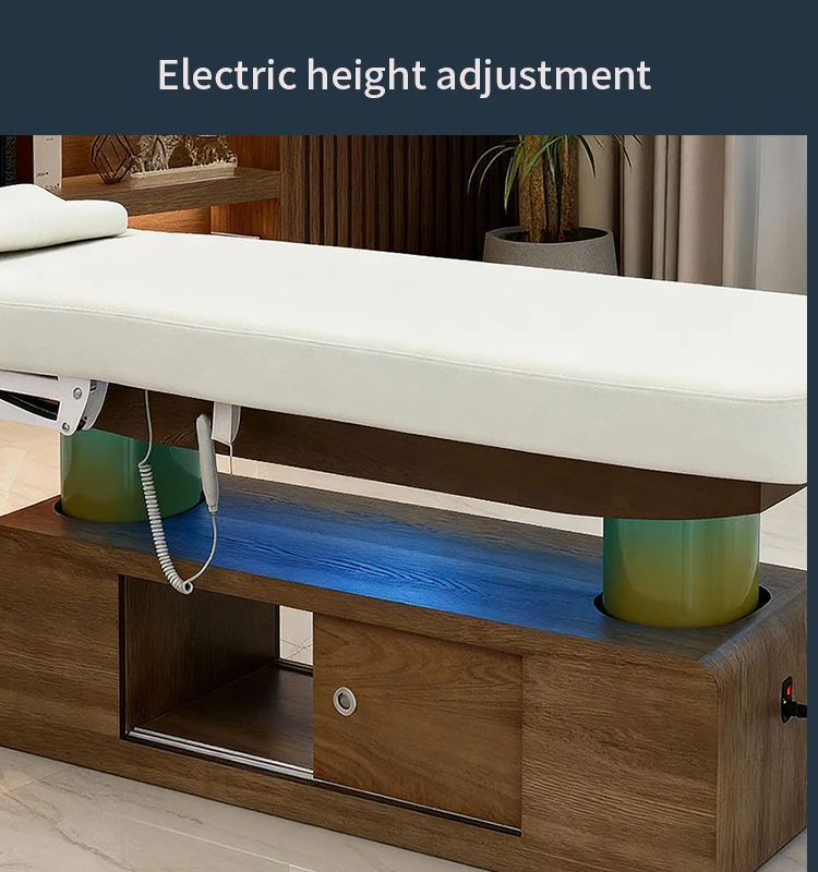 Lash Bed  Salon Curved Massage Table Beauty Facial Spa Electric Beds Tables Eyelash Esthetician De Chair Lash Bed