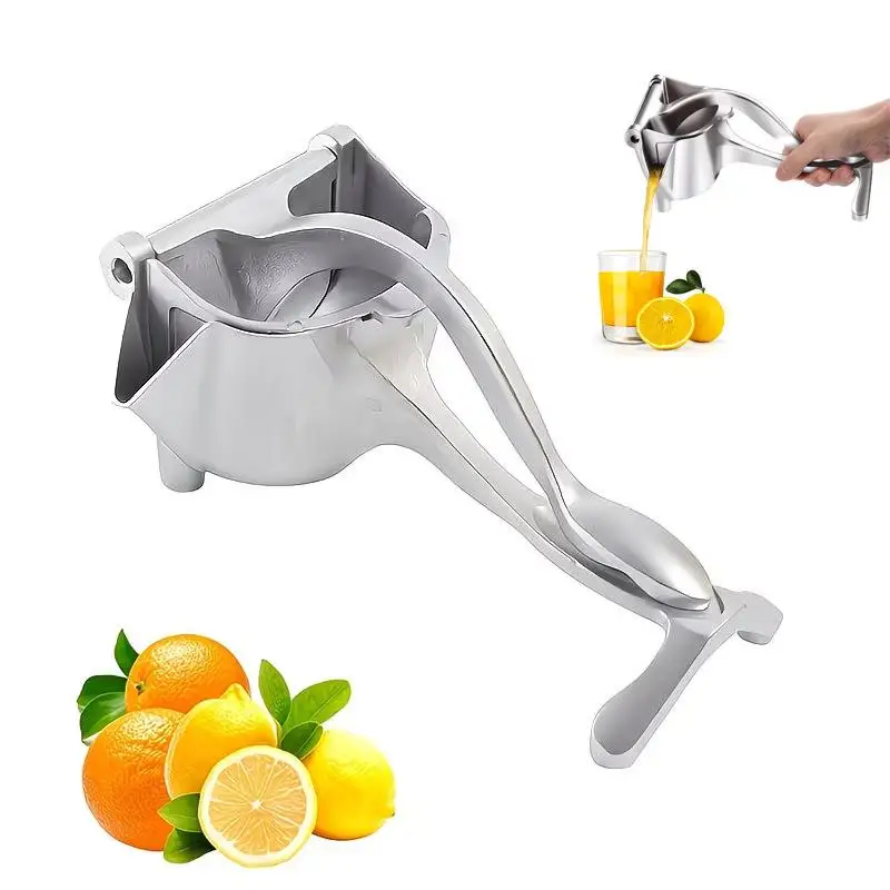 @*Aluminum Alloy Manual Orange Juicer Hand Operated Easy Press Squeezer Best for Quick Juice Making at Home
